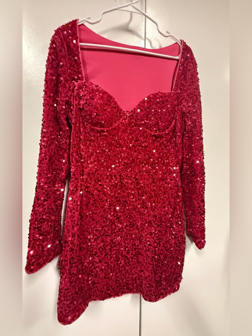 Dolly Parton costume Sequin Mini Dress in Pink XL.   Sexy.  Halloween. Dolly eve